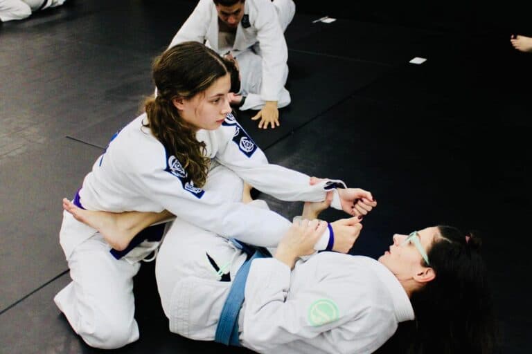 Teen martial arts students