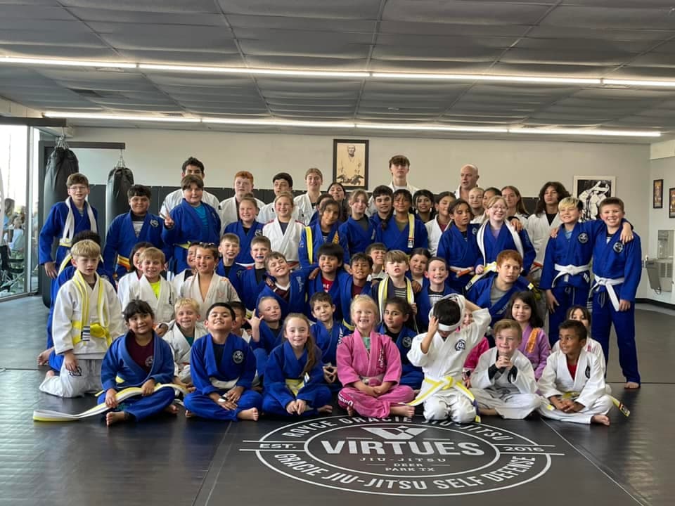 Martial arts students training